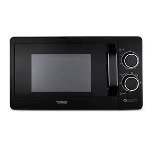 Tower 800W Black 20L Manual Microwave 