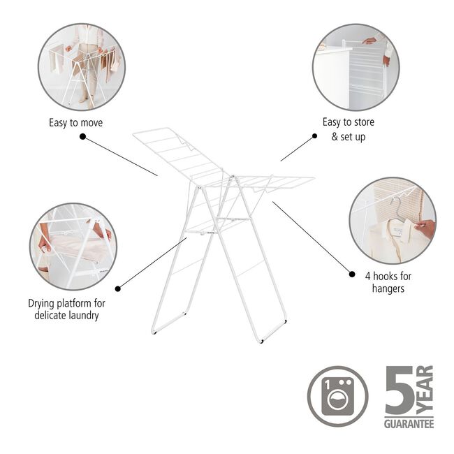 Brabantia Drying Rack White - 15m