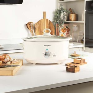 SALTER RETRO CREAM 6.5L Slow Cooker