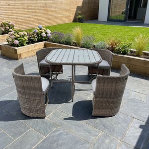 Solaro 5 Piece Rattan Dining Set