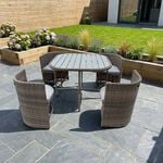 Solaro 5 Piece Rattan Dining Set