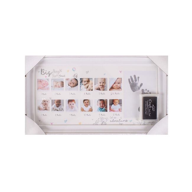 First Steps Hand/Footprint 12 Month Photo Frame