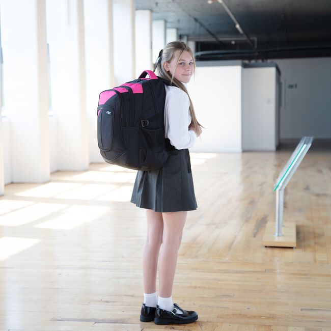 Streetsac Semi Plain Pink School Bag