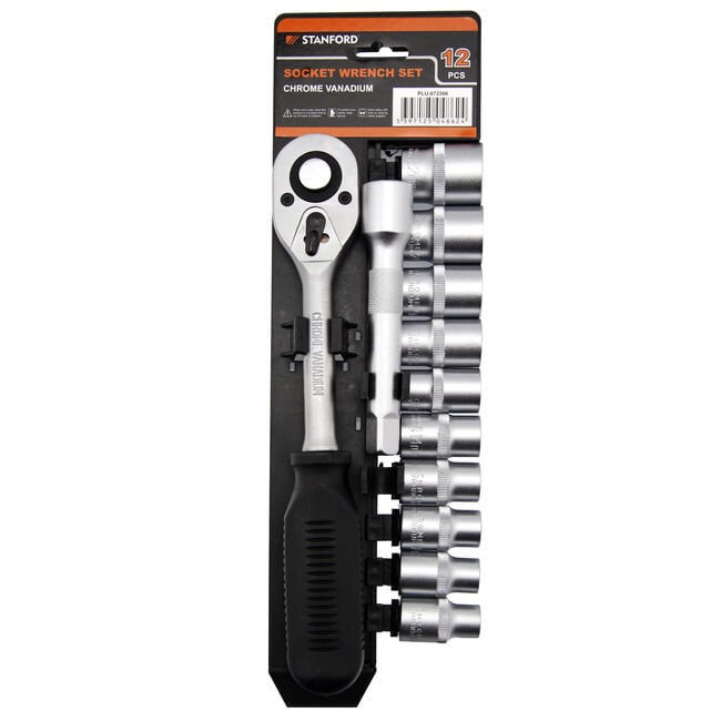 12 Piece Socket Wrench Set 