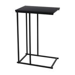 Black Wood Effect C-Shaped Side Table