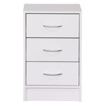 Mayfair White 3 Drawer Bedside Locker