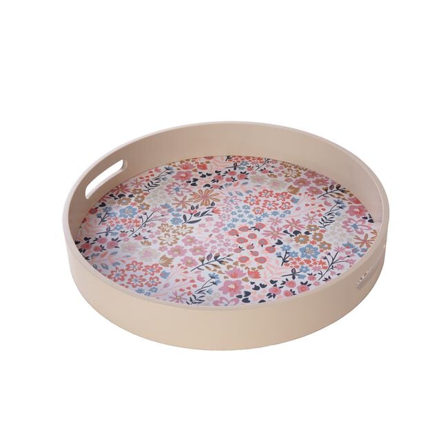 Wild Bloom Wooden Serving Tray