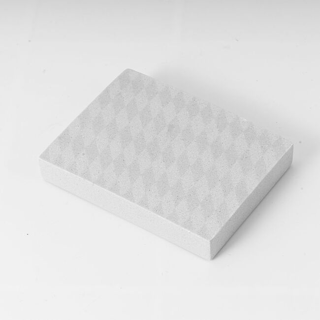 Cool Grey Chequered Soap Dish