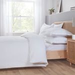 KING SIZE DUVET COVER Brushed Cotton Twill White