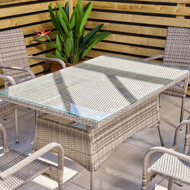 Serino 7 Piece Rattan Dining Set