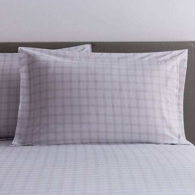 Harrison Oxford Pillowcase Pair - Grey