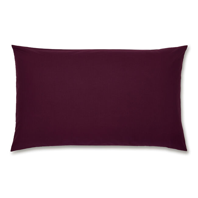 Luxury Percale Housewife Pillowcase Pair - Plum
