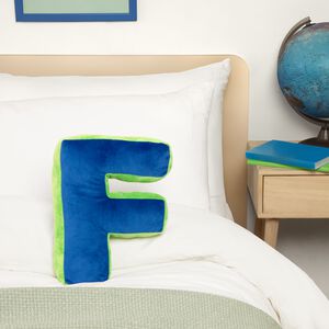 LETTER F Cushion Blue/Green