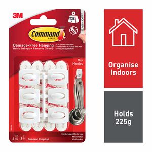 Command 6 Pack Mini Hooks