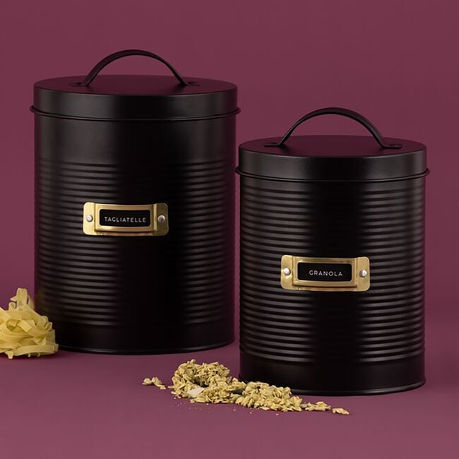 Typhoon Otto Set Of 2 Storage Canister Set - Black