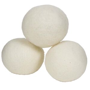 Laundry Helpers 3 Wool Dryer Balls & Laundry Bag