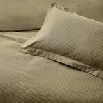DOUBLE DUVET COVER Waffle Olive