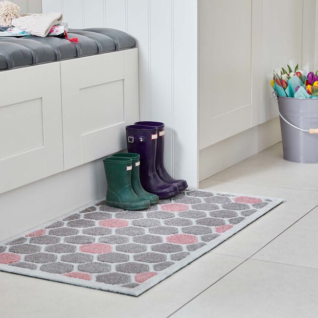 JVL Solemate Handcarved Honeycomb Doormat 57x100cm