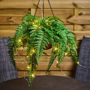 Fern Solar Hanging Basket Garden Light