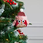 Pink Owl Christmas Tree Decoration