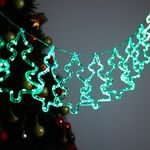 10 Green Christmas Tree Curtain Lights