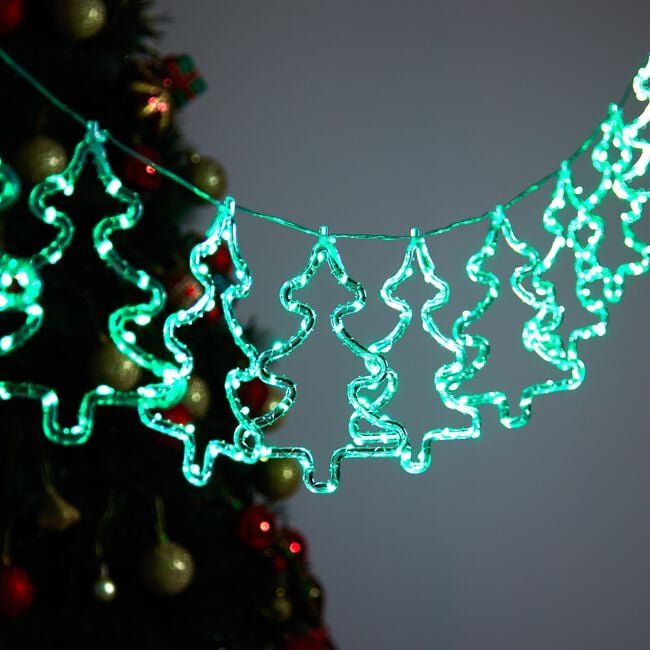 10 Green Christmas Tree Curtain Lights