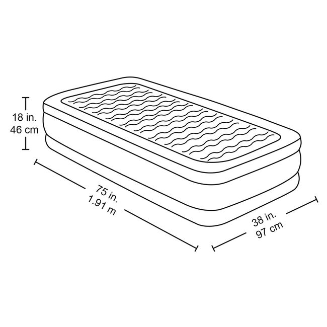 BESTWAY AlwayzAire Air Mattress Single Built-in Dual Pump 