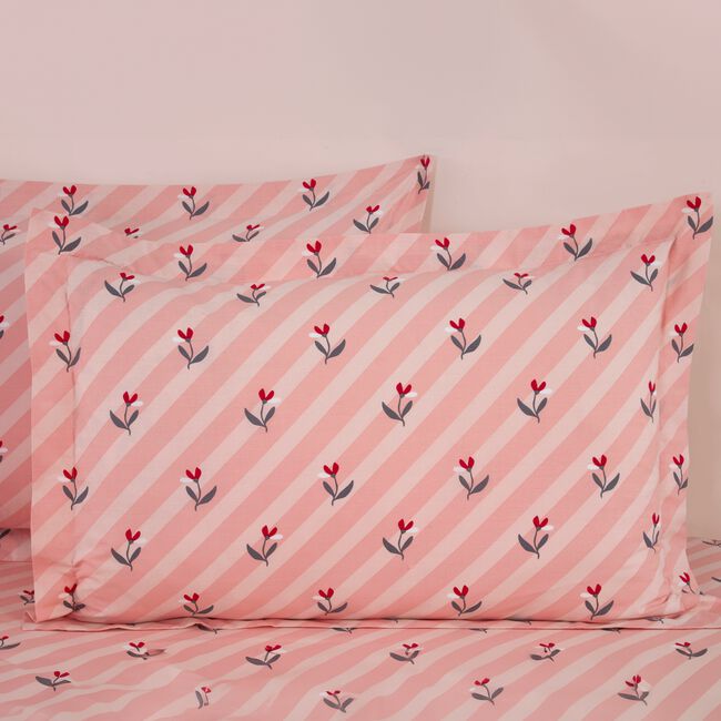 Lisse Oxford Pillowcase Pair - Pink