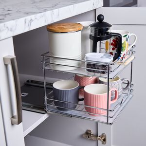 Storage Master Pull-Out 2-Tier Cabinet Organiser 