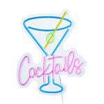 Cocktails Solar Neon Sign
