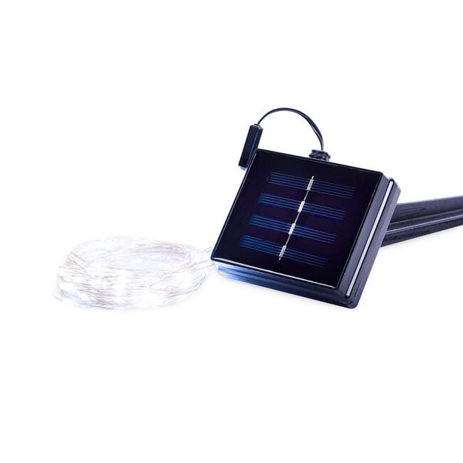200 LED Solar Copper String Lights - White
