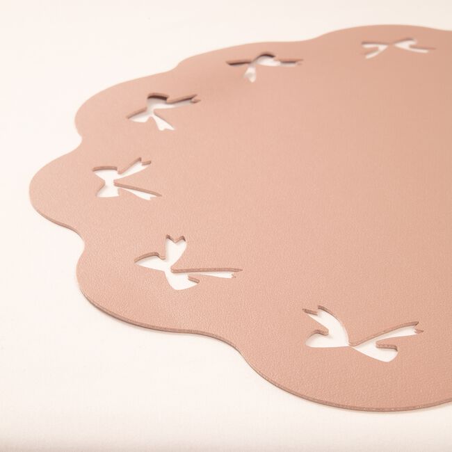 Bows Blush Leather Placemat