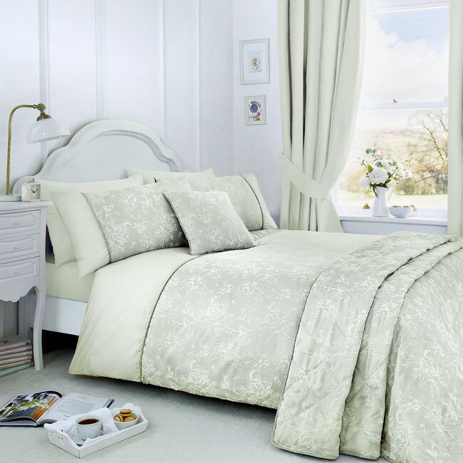 SINGLE DUVET COVER Dreams & Drapes Jasmine Green
