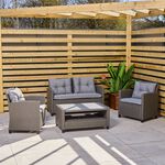 Lisbon 4 Piece Rattan Sofa Set