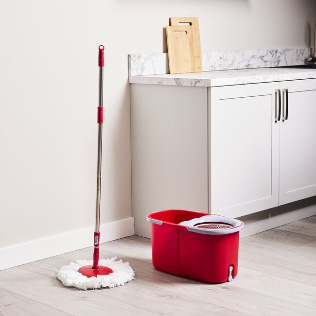 Gleam Clean Supreme Twin Spinning Mop & Bucket