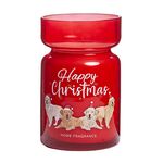 Christmas Red Dog Candle Jar