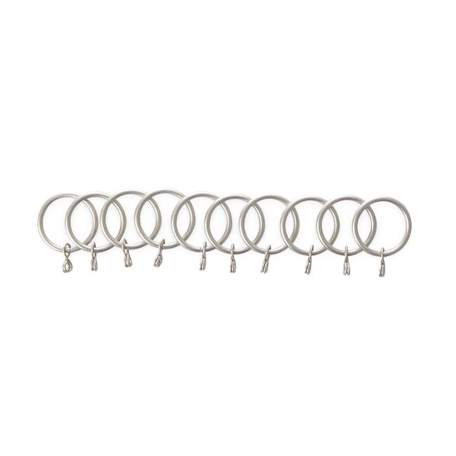Metal Rings Brushed Nickel 10 Pack