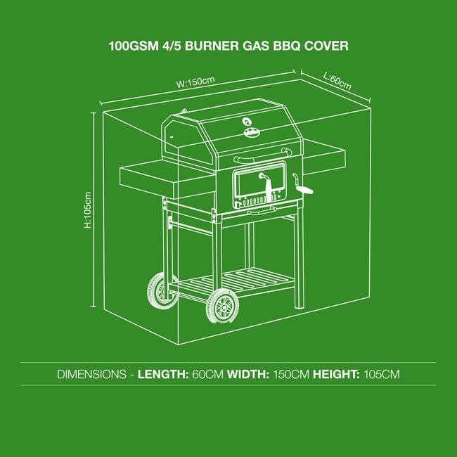 100GSM 4/5 Burner Gas BBQ Cover