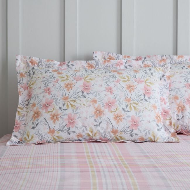 Casey Oxford Pillowcase Pair - Pink