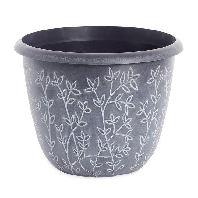 14" GREY Serenity Plant Pot