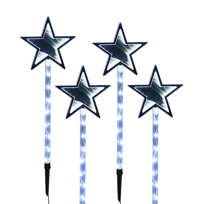 4 Christmas Star Infinity Mirror Path Lights