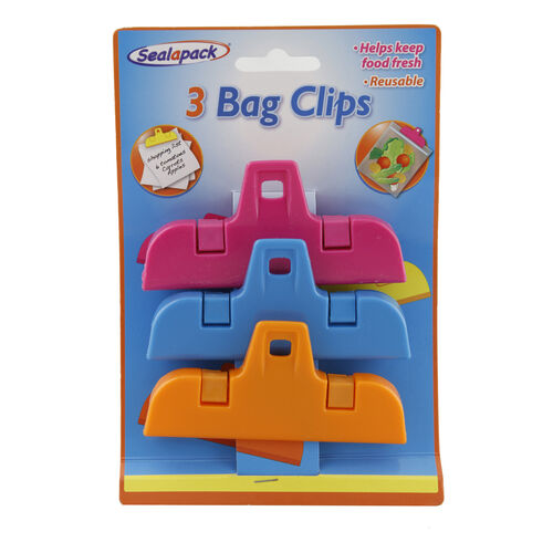 KitVacPak Reusable Bag Sealer Clips – 4 Sizes For Food Storage Bags, Airtight Seal For Snacks, Veggies & More