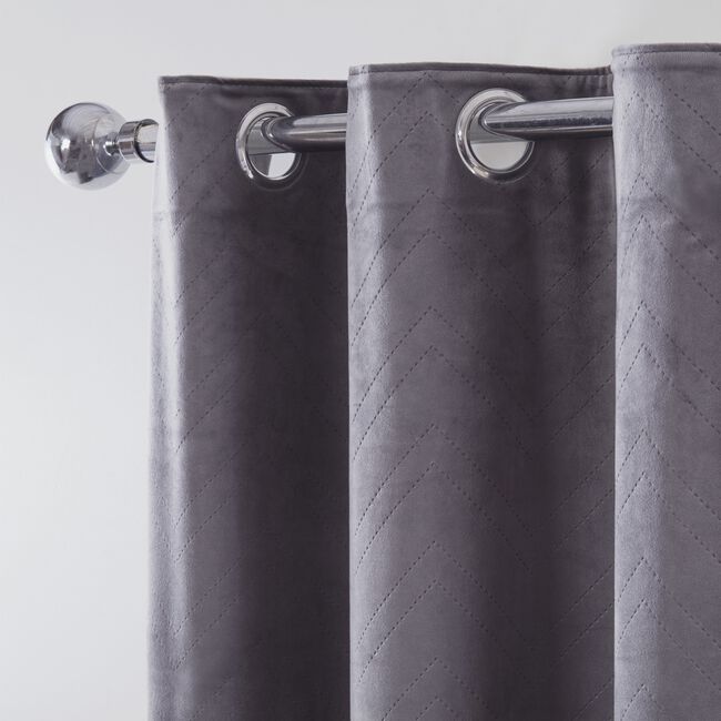 TRIANGLE STITCH GREY 66X54 Curtain