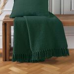 DRIFT HOME HAYDEN 100% RECYCLED COTTON GREEN 130x180cm Throw