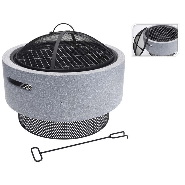 Arizona Round Firepit With BBQ Rack