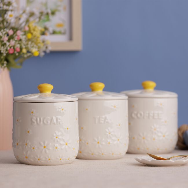 Prince & Kensington Daisy Coffee Jar