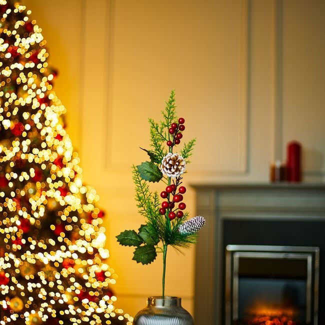 Christmas Berry Pine Pick