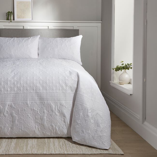SINGLE DUVET COVER Serene Avery Stripe White