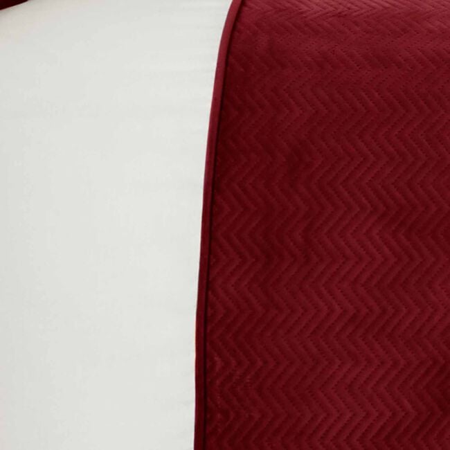 SINGLE DUVET COVER Ribeiro Velvet Red