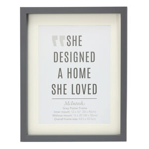40X50CM MCINTOSH GREY POSTER Frame